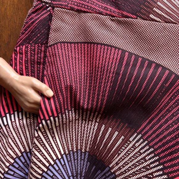 Handmade Retro Print High Waist Wide Leg Pant | Fit M/L - Picture 6 of 8